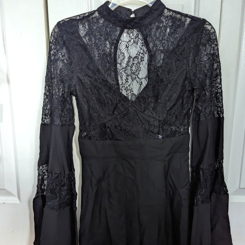 Black lacy romper